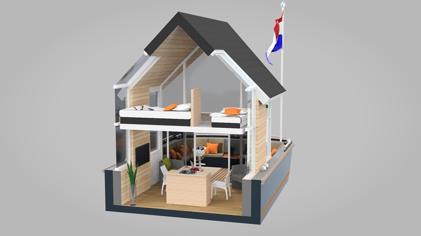 VaarHuis model 3.0 - de water cottage doorsnee 2