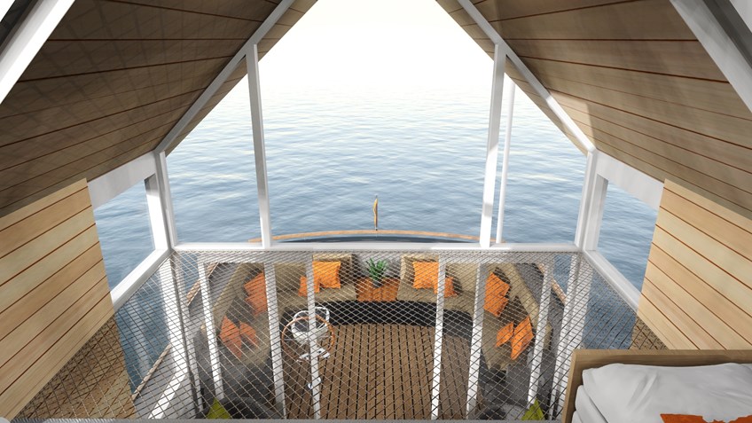 VaarHuis model 3.0 - de water cottage uitzicht