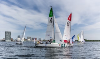 Boeironding bij de bovenboei - Fotograaf Jasper van Staveren - Eredivisiezeilen 2017 - Almere-1895