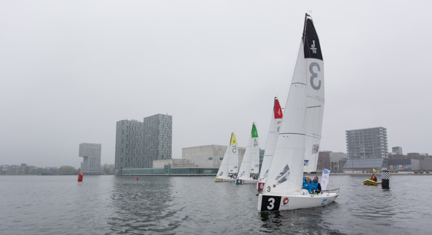 Start wedstrijd op derde dag in Almere - Fotograaf Jasper van Staveren - Eredivisiezeilen Almere 2018 - Speelronde 1-9454