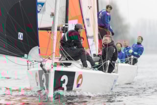 Winnaar team Almere Centraal in actie - Fotograaf Jasper van Staveren - Eredivisiezeilen Almere 2018 - Speelronde 1-0904