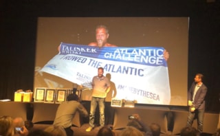 Mark Slats Guiness Book of Records Award Verbeken Oceaanroeien solo met 5 dagen