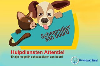 HAB Sticker Attentie scheepsdieren