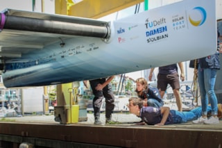 Draagvleugel TU Delft Solar boat Team