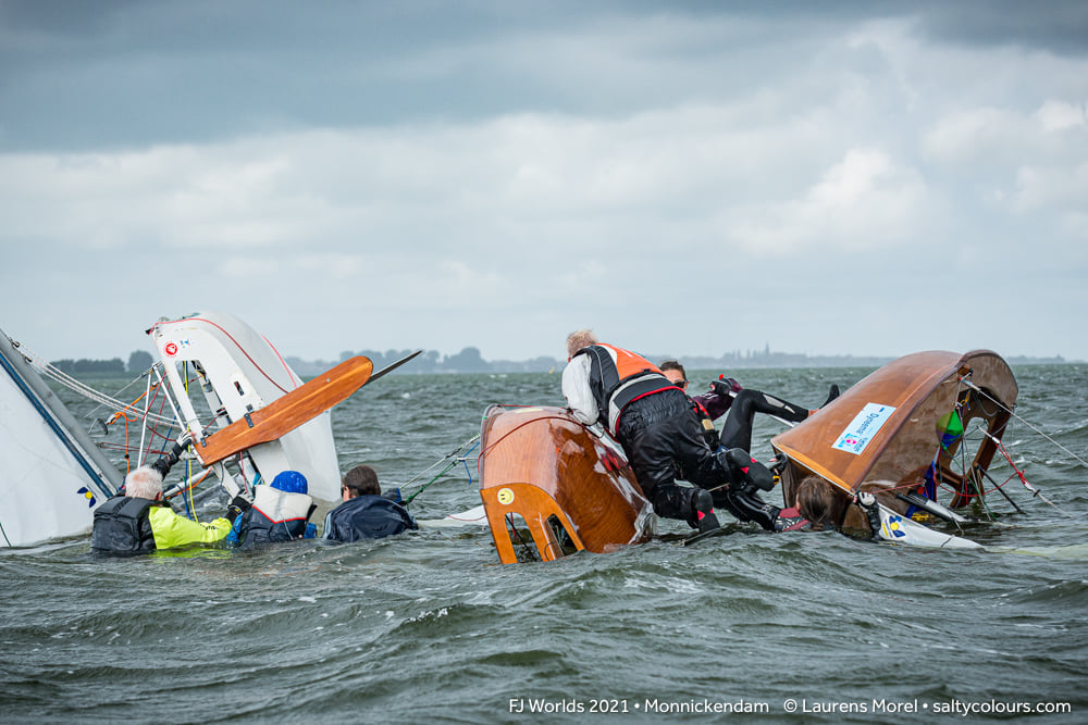 Veel wind bij Dyneema® FJ Worlds 2021