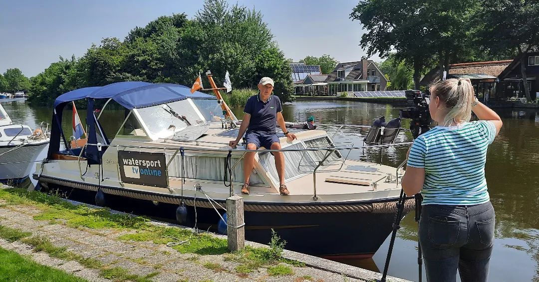 Watersport-TV voor de camera van NH-Nieuws