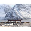 Zeilschip Noorderlicht loopt aan grond in Noors fjord