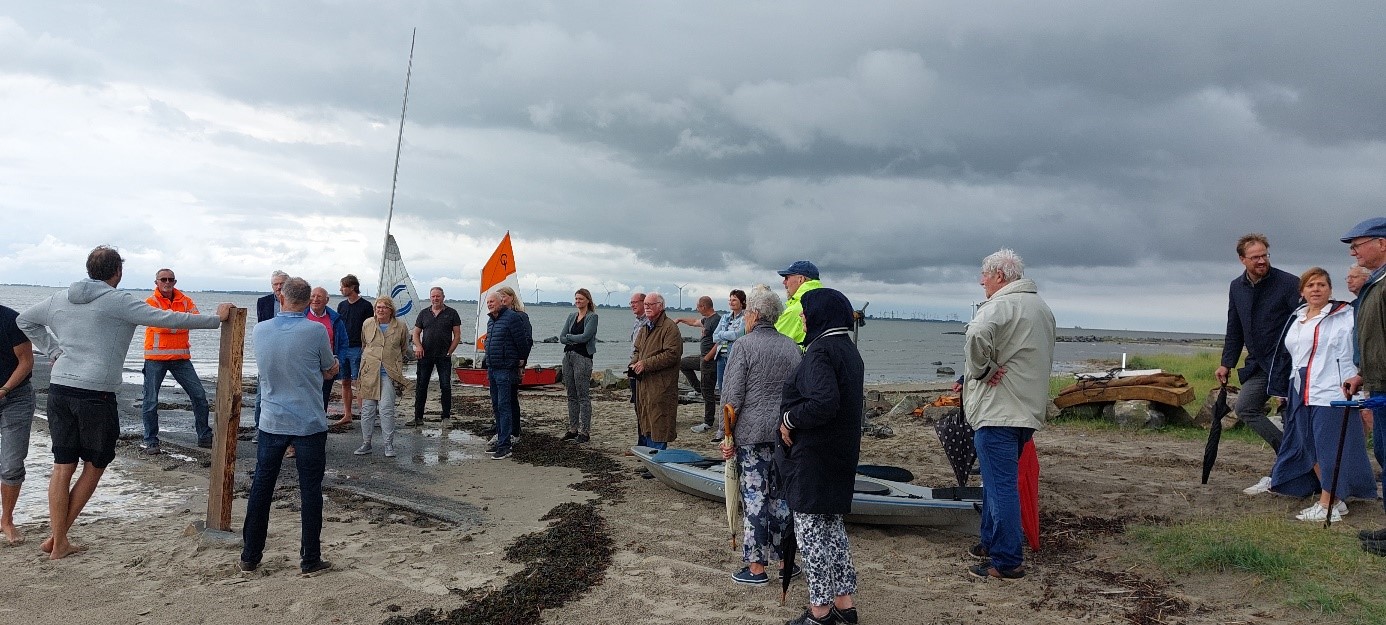 Opening nieuwe zandhelling in Delfzijl