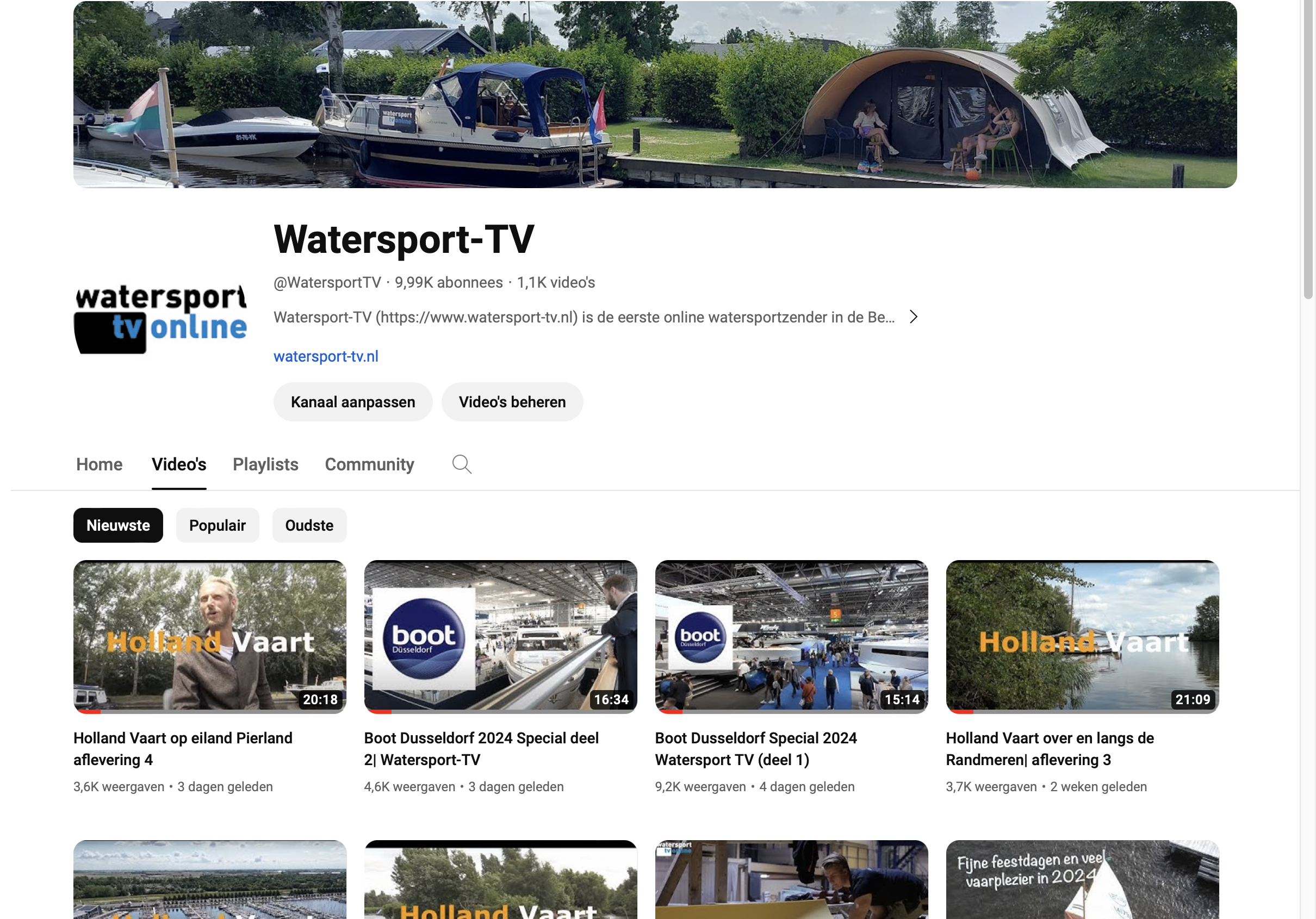 Nieuwe mijlpaal...10.000 Youtube Watersport-TV abonnees