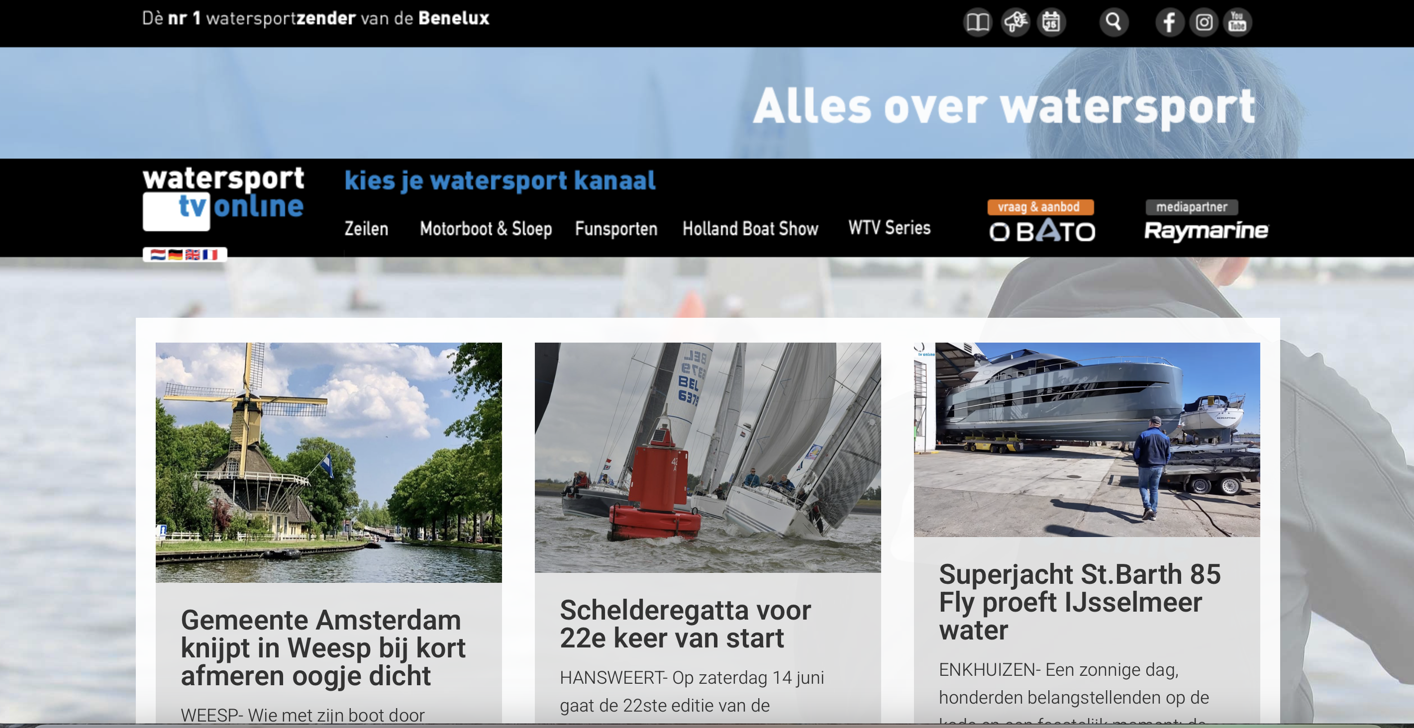 Watersport-TV nieuws en content gratis op je club-en bedrijfsite
