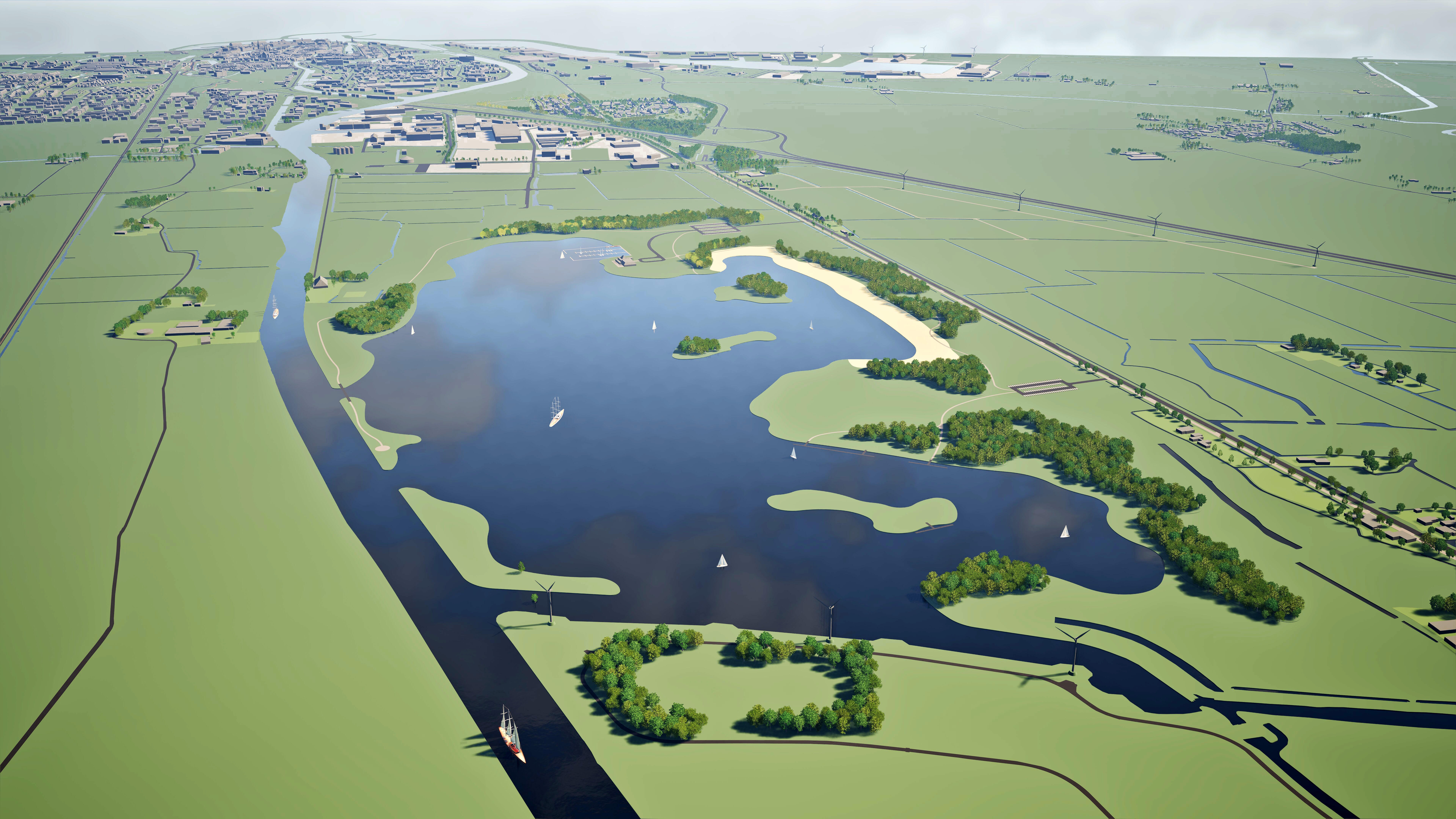 Kiester Wielen ambitieus plan voor nieuwe watersportplas 