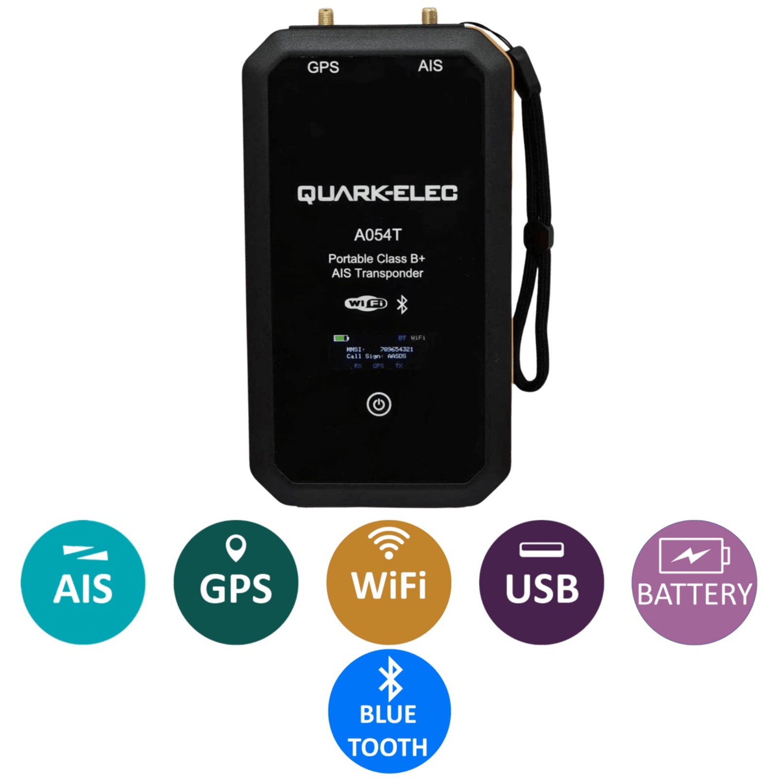 Quark-Elec A054T 5W Portable AIS Transponder