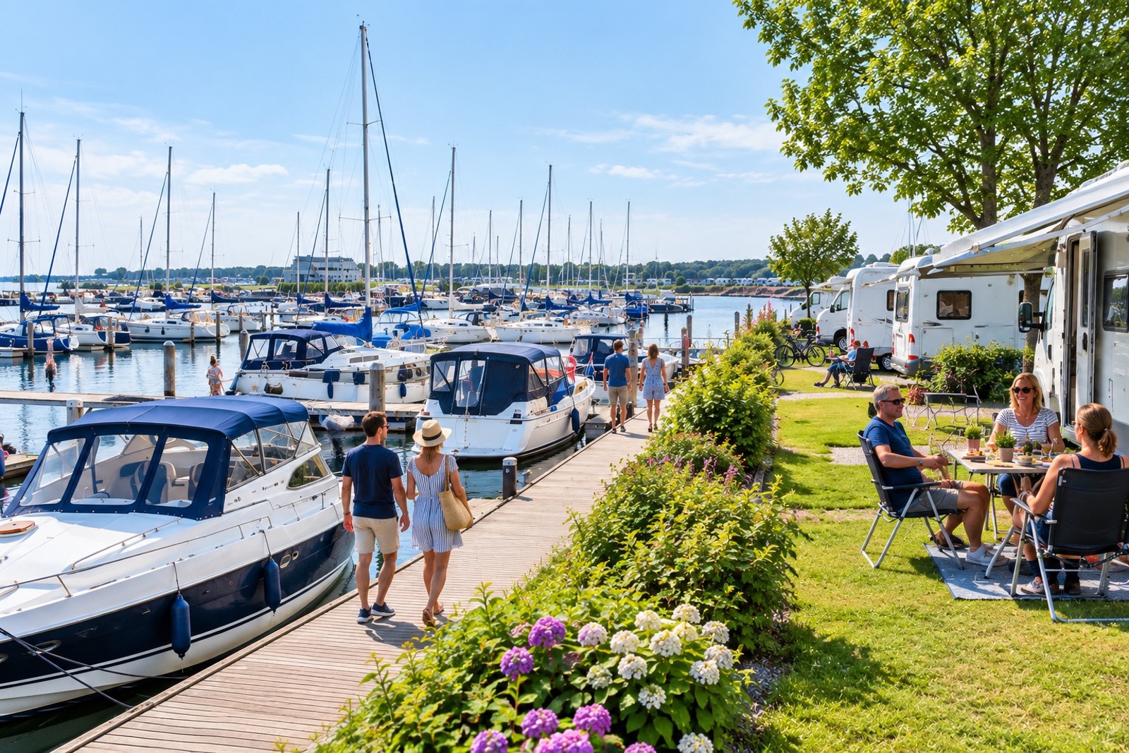 Camperaars versus watersporters